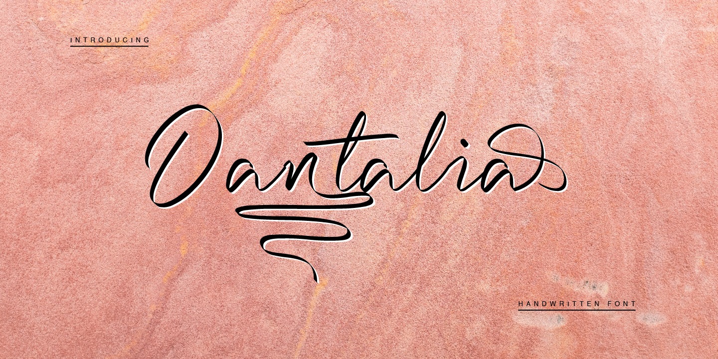 Beispiel einer Dantalia-Schriftart